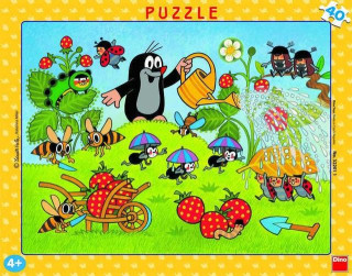 Puzzle deskové Krtek v jahodách 40 dílků 