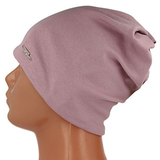 Dívčí spadlá čepice s otvorem na culík ružová RDX