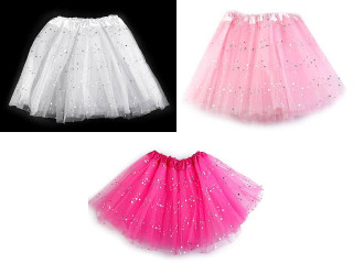 Karnevalová sukýnka s flitry 30 cm