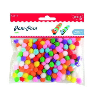 Bambulky mini barevný mix 200 ks