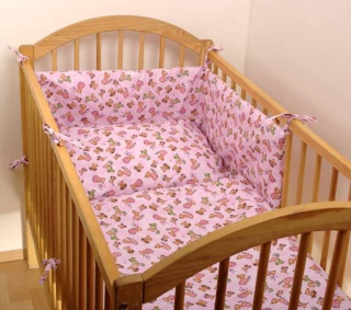 Dětské povlečení 2dílné růžové medvídci 130 x 90 cm