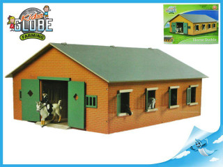 Stáj pro koně dřevěná 72,5x60x37,5cm 1:24 
