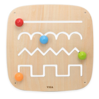 Dřevěný nástěnný panel - výuka kreslení Viga