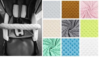 Náhradní potah na madlo na rukojeť kočárku minky