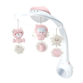 Hudební kolotoč s projekcí 3v1 Infantino Dusty Pink