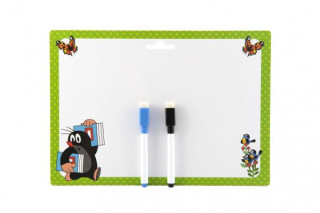 Tabulka mazací Krtek oboustranná 30x21 cm + popisovače 2 ks