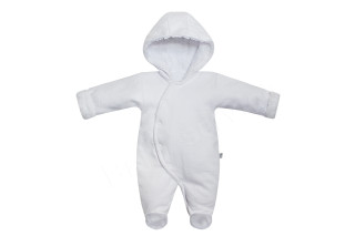 Kombinéza s kapucí wellsoft Bílá kolečka Baby Service