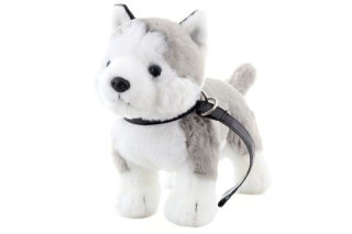 Plyš Husky s vodítkem 25 cm Eco-Friendly