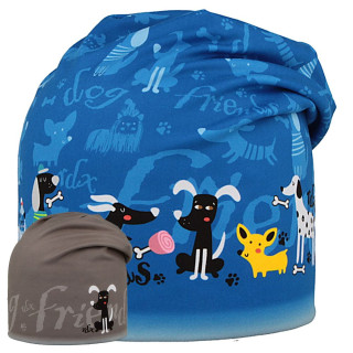 Funkční čepice dlouhá oboustranná Friends Modrá RDX
