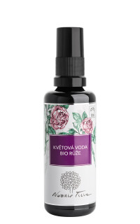 Květová voda BIO Růže 50 ml - fialové sklo Nobilis Tilia