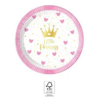 Talíře papírové EKO - Moje malá princezna 20 cm/8 ks