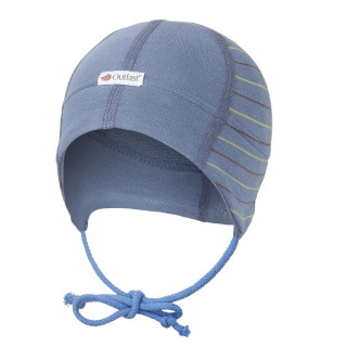 Čepice smyk zavazovací plochý šev Outlast® Pruh denim