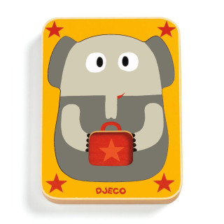 Djeco Třívrstvé puzzle Leo & Co