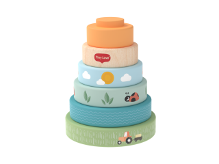 Nasazovací kroužky dřevěné Farmers Funday Tiny Love