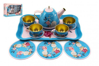 Čajová sada nádobí plech 15 ks