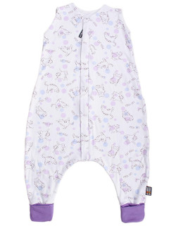 Letní spací pytel bambus kočka fialové nohavice Kaarsgaren