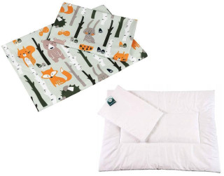 Sada 4dílného povlečení do kolébky Lesní zvířátka Infantilo