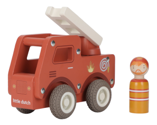 Hasičské auto dřevěné Little Dutch