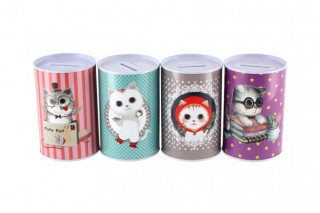 Pokladnička kočička plechová 7x11cm