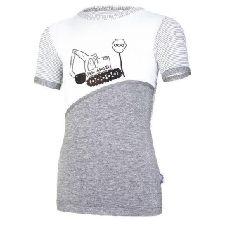 Tričko tenké Stavitel krátký rukáv Outlast® - pruh bílošedý melír