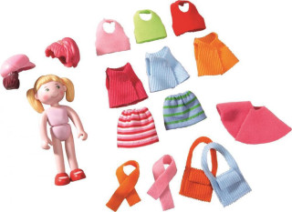 Little Friends Převlékací panenka Feli se šaty Haba