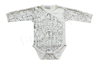 Bavlněné body dlouhý rukáv zavinovací Komiks kočky Baby Service