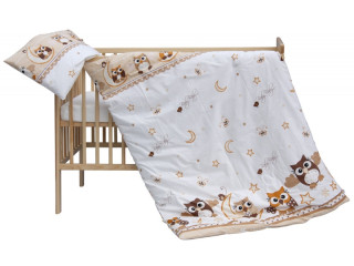 Dětské povlečení 2dílné - Scarlett Sovička - Béžová 100 x 135 cm