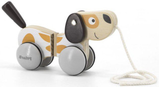 Dřevěná tahačka - štěňátko