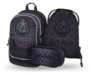 Set 3 Core Harry Potter Bradavice černý: batoh, penál, sáček GRS Baagl