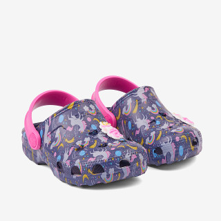 Dětské nazouváky clogsy modré Unicorn Little Frog Coqui 