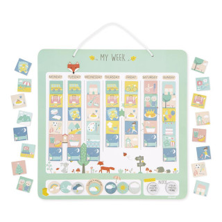 Magnetický plánovač pro děti Můj týden EN Janod