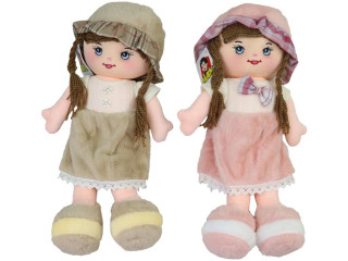 Panenka hadrová s květinkou 40 cm