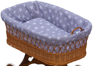 6 dílná souprava Scarlett Hvězdička do proutěného koše - šedá