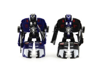 Auto robot/transformer policie s doplňky 16cm
