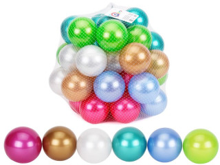 Míčky do hracích koutů perleťové 8 cm 40 ks 