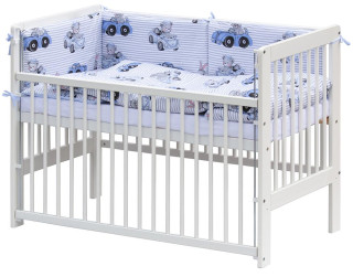 Postýlka 120 x 60 cm s kompletní výbavou Scarlett Maxík - Modrá