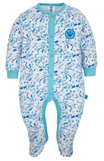 Kojenecký spací overal Pejsek G-mini MODRÝ POTISK