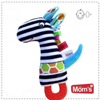 Edukační hračka s pískátkem, kousátkem Zebra Hencz Toys