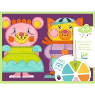 Malování s paletou Rozkošná zvířátka Djeco