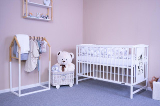 Dětská postýlka New Baby Polly Zebra 120 x 60 cm bílá