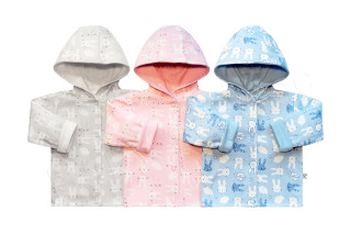 Bavlněný kabátek s kapucí Zajíci Baby Service