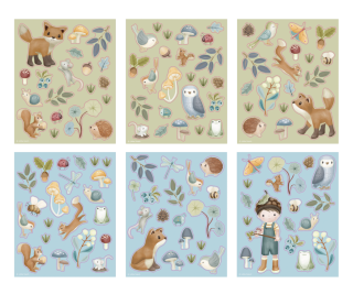 Sada se samolepkami Forest Friends Little Dutch