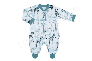 Overálek pro miminka Safari mentolová Česká výroba Babyservice