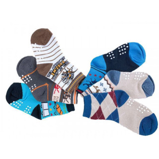 Chlapecké ponožky s protiskluzem mix 3 ks