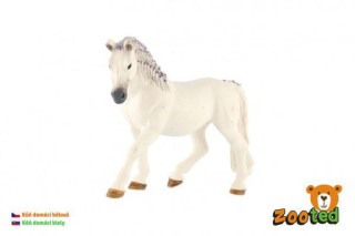 Kůň domácí bělouš zooted plast 13 cm