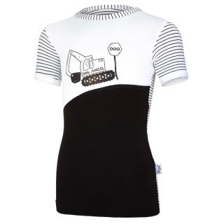 Tričko tenké Stavitel KR Outlast® - pruh bíločerný