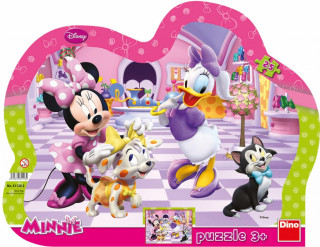 Puzzle Minnie a mazlíčci kontura 35x28cm 25 dílků