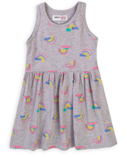 Šaty dívčí bavlněné Minoti 6TDRESS 12 šedá