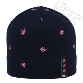 Dívčí nasazovací čepice Kytičky Modrá RDX 