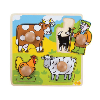 Vkládací edukativní puzzle farma Bigjigs Toys